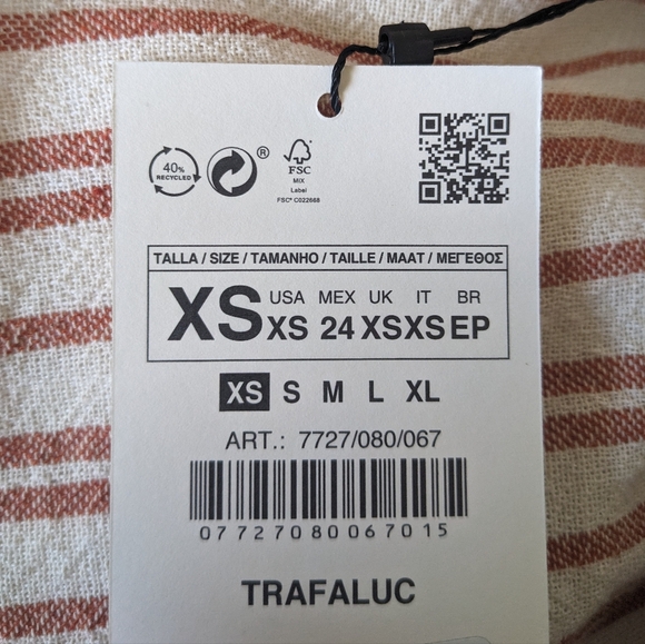 Summer stripe wrap dress in red and white - Picture 5 of 6